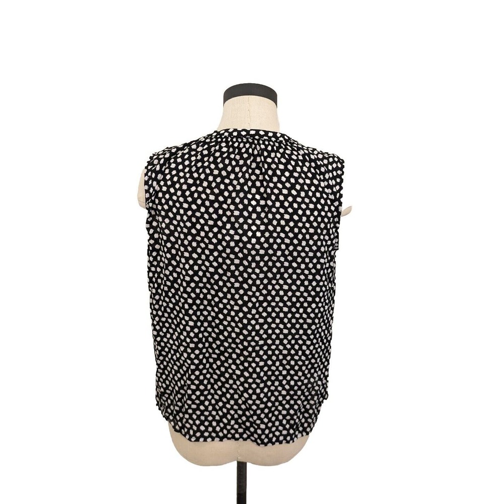 Banana Republic New Blouse Black White Polka Dot Size S Sleeveless. - Picture 2 of 6